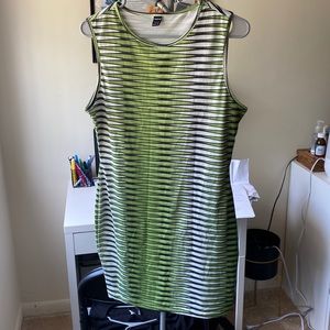 Green Multicolored Mini Dress